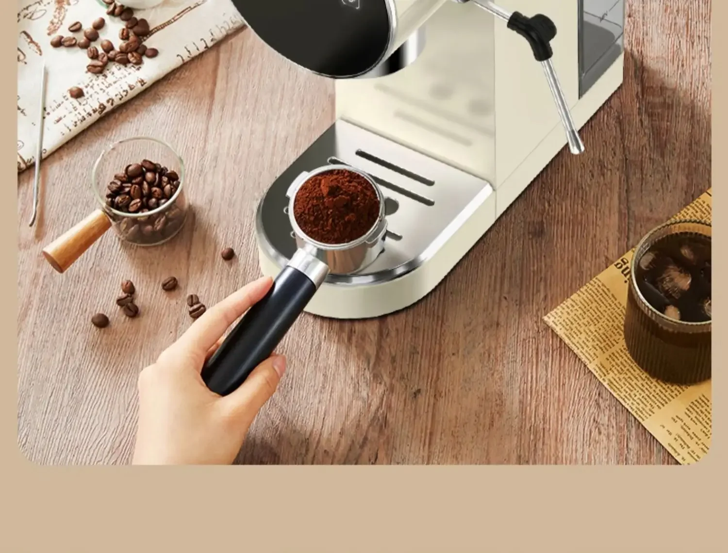 Description Picture 6 of item220V Tenfly Semi-Automatic Steam Milk Frothing Italian Coffee Maker:Effortlessly Craft Your daily Barista-style Coffee