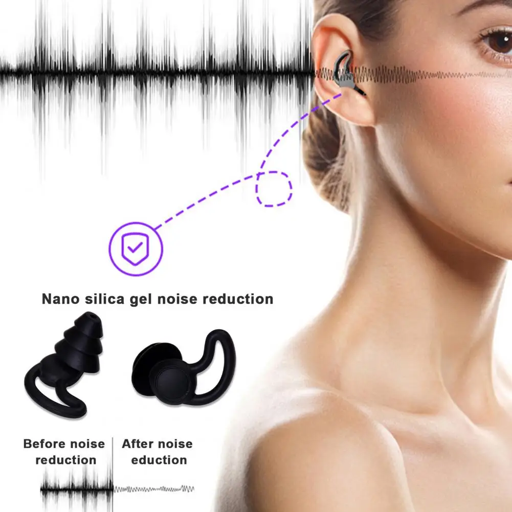 

Soft Noise Reduction Earplugs Ergonomic Hearing Protection Stylish Unisex Noise Reduction Silicone Earplugs