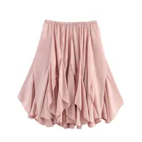 Mid-Length Women's Skirt 2025 Summer New Sle Decorative Layered Design Mid-Waist A-Line Skirt Faionable Ladies Skirt - Image 2