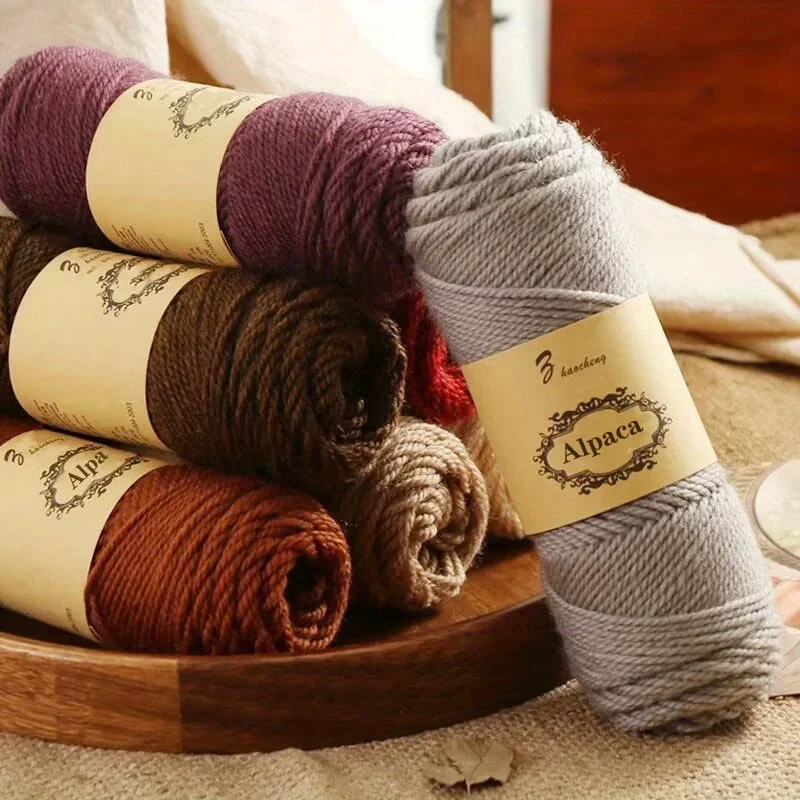 Knitting Yarn Knitting Wool Yarn Cotton Knitting Yarn Crochet Yarn Cotton Yarn Wool Yarn Cotton Wool Yarn 6 pcs Alpaca Blend Yarn Worsted Weight For Knitting Sweaters Assorted Colors