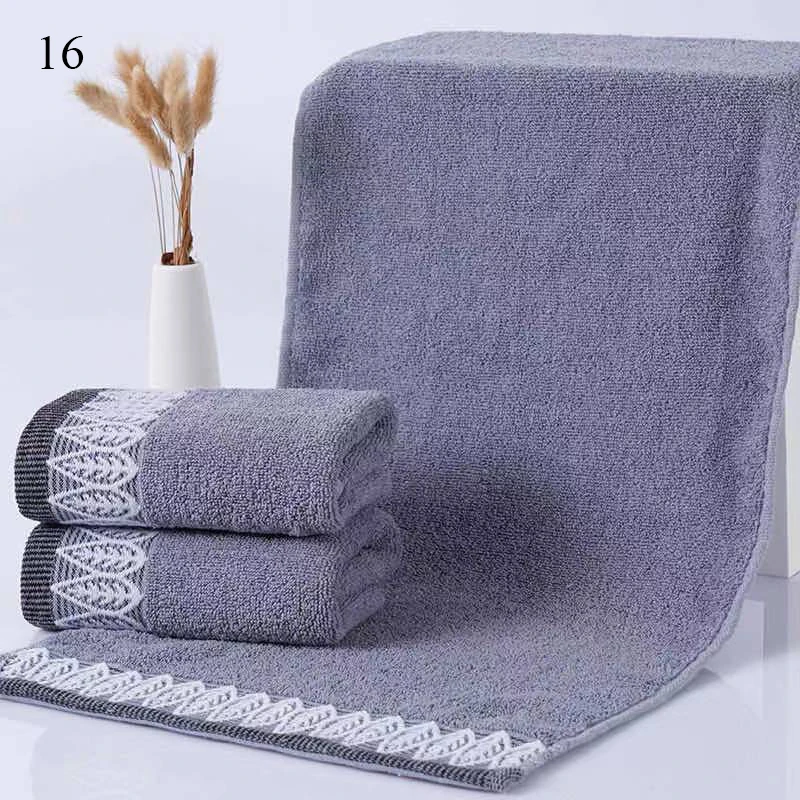 Big Clearance! Soft Pure Cotton Towels & Bathroom Towels Set Gift Bath Towels, Size: 34x75cm, Purple