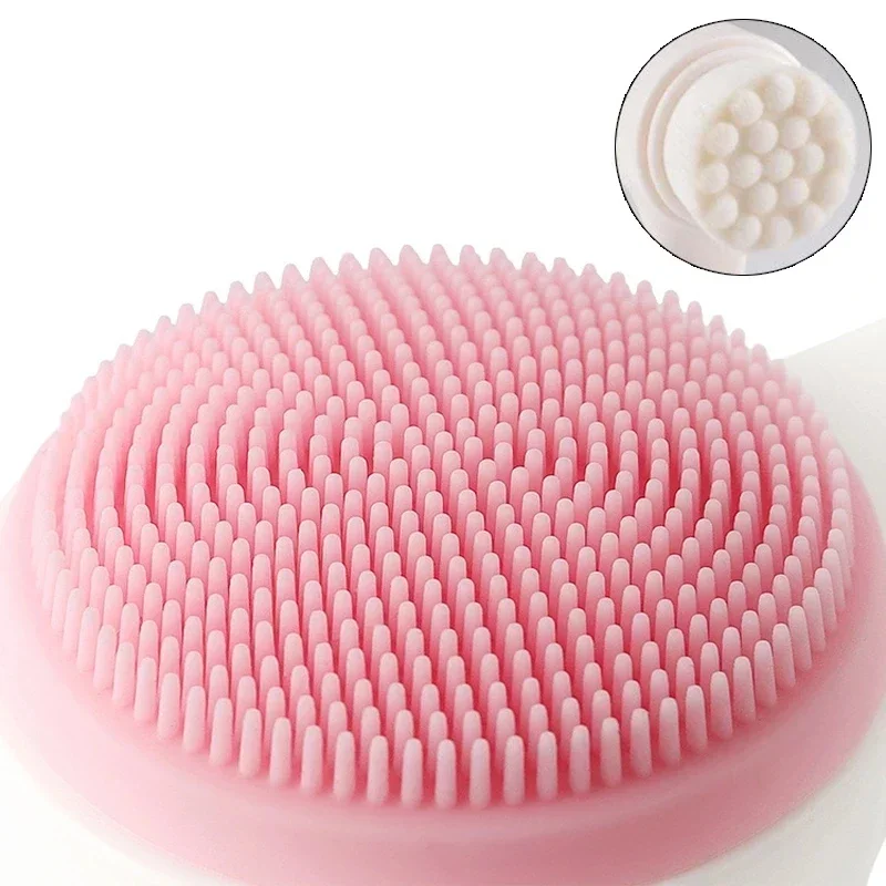 Facial cleanser 1pcs Double-sided Silicone Skin Care Tool Facial Cleanser Brush Face Cleaning Vibration Facial Massage Washing Product