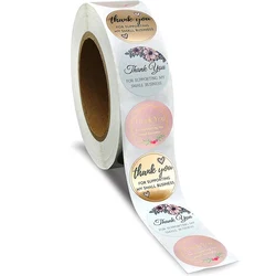 Bulk Pack Thank You Stickers - Kraft Paper Adhesive Labels for Small Business Shipping and Mail (QY1291-100pcs)