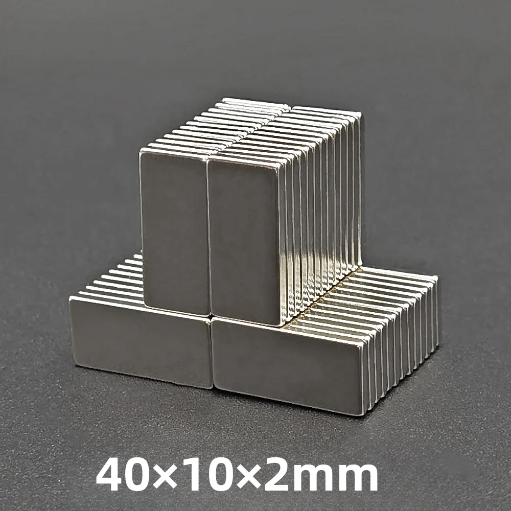 thumbnail image 1 of 5/10//20/50 piezas 20x10x2 imán rectangular de neodimio 20 mm x 10 mm x 2 mm tierras raras NdFeB súper potente fuerte magnético permanente, 1 of 5