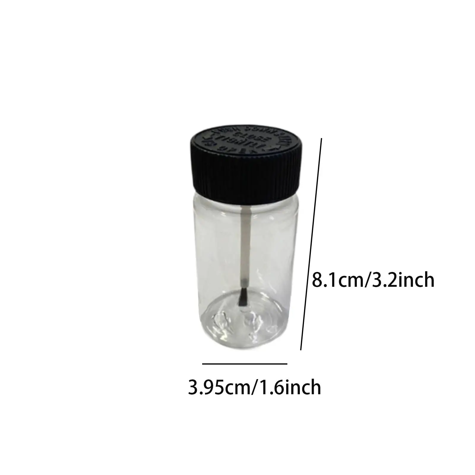 10Pcs Leftover Paint Containers Small Paint Bottles 60ml Reusable 2 oz Fluid Capacity with Brush and Lid Touch up Bottle