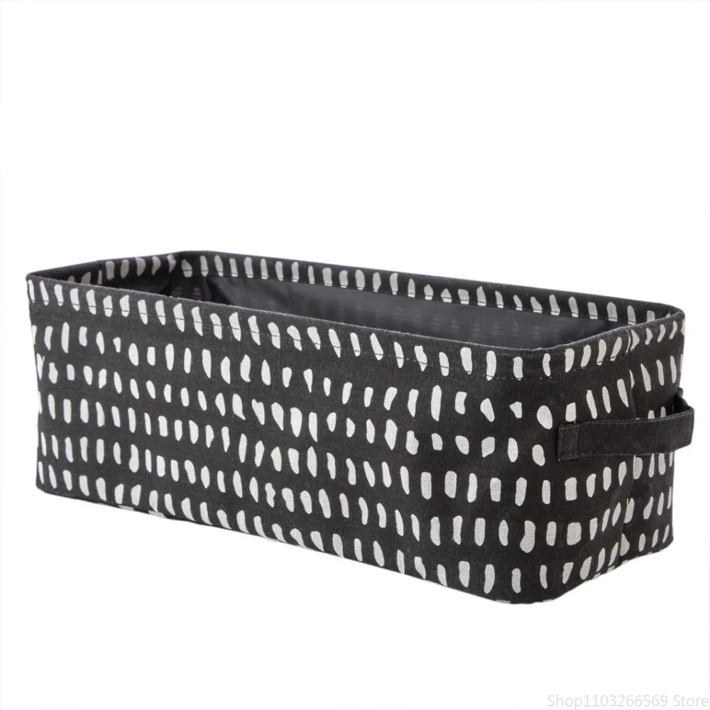 

Kids Dotty Waves Collapsible Storage Bin, Black organiser