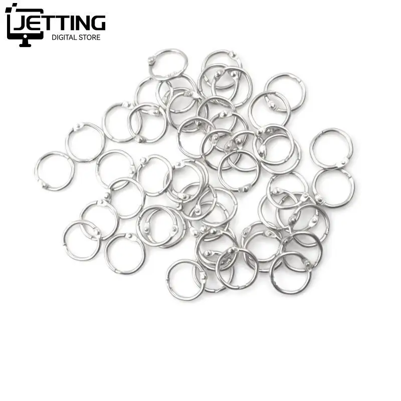 Staple Book Binder 20mm Outer Diameter Loose Leaf Ring Keychain Circlip Ring 50Pcs/lot metal ring binder metal binder ring book binding supplies loose leaf binder clips