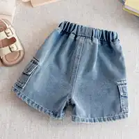 Short Cargo en Denim pour enfants garçons de 2 à 8 ans, bas en jean décontracté, taille élastique, vêtements d'extérieur pour enfants, 2026 2