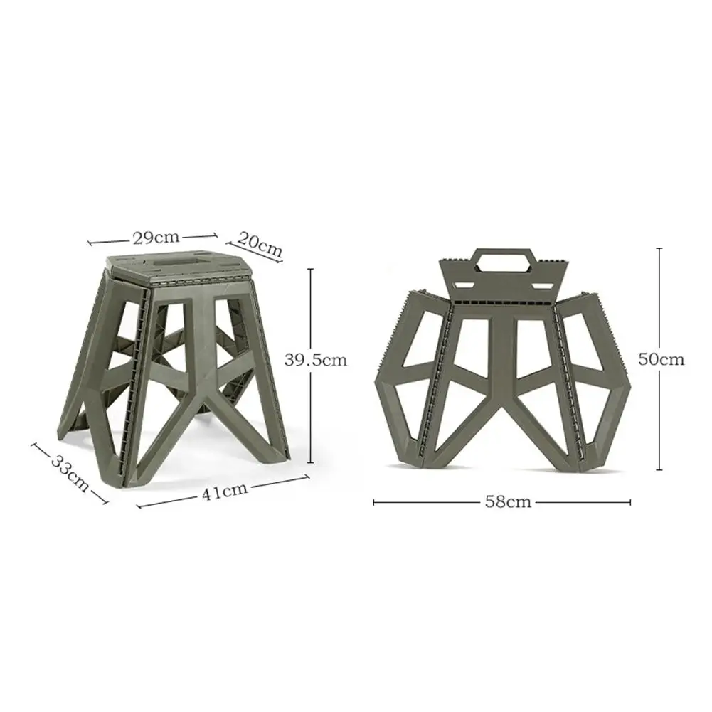 Outdoor Portable Folding Stool Plastic Stool Men Camping High Load-bearing Handle Design Fishing Square Maza folding camping chair foldable camping chair portable camping stool