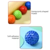 65mm New Dog Toys Bite Resistant Interactive Throwing Sound Honeycomb Balls Natural Rubber Teething Clean Teeth Pet Toys 4