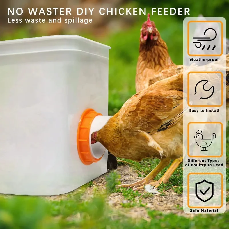 Poultry Pro Rainproof Feeder – DIY Automatic Gravity Chicken & Duck Feeder 3