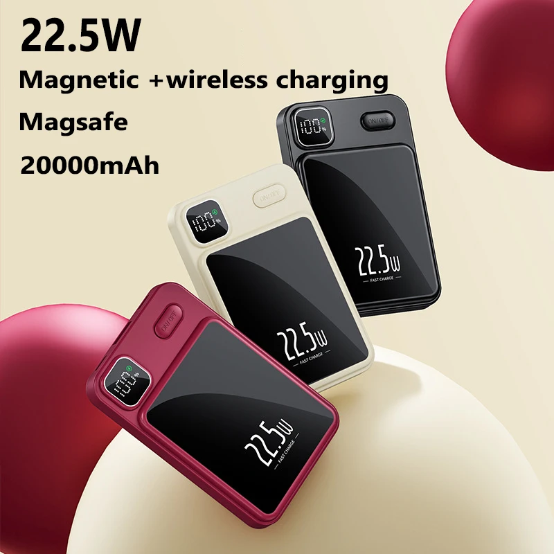 Caricatore Portatile Wireless Powerbank Magsafe 20000Mah 22.5W Batteria Esterna Powerbank Per Iphone 14 13 Xiaomi Samsung