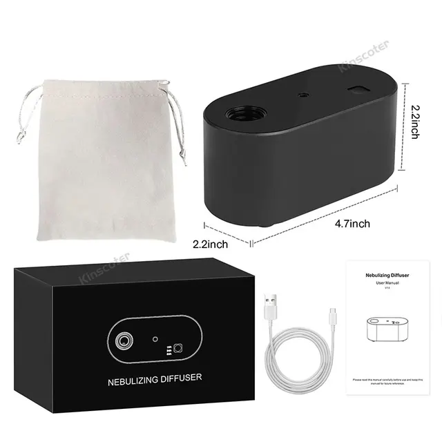 Automatic Induction Waterless Aroma Diffuse Portable Essential Oil Nebulizing Diffusion with Timed Mist for Bedroom Holiday Gift 6