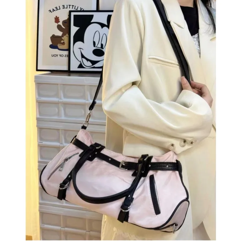 JIAERDI Hot Girls Pink Y2k Handbag Purse Women High Street Nylon Casual Crossbody Bags Ladies Harajuku Aesthetic Shoulder Bags