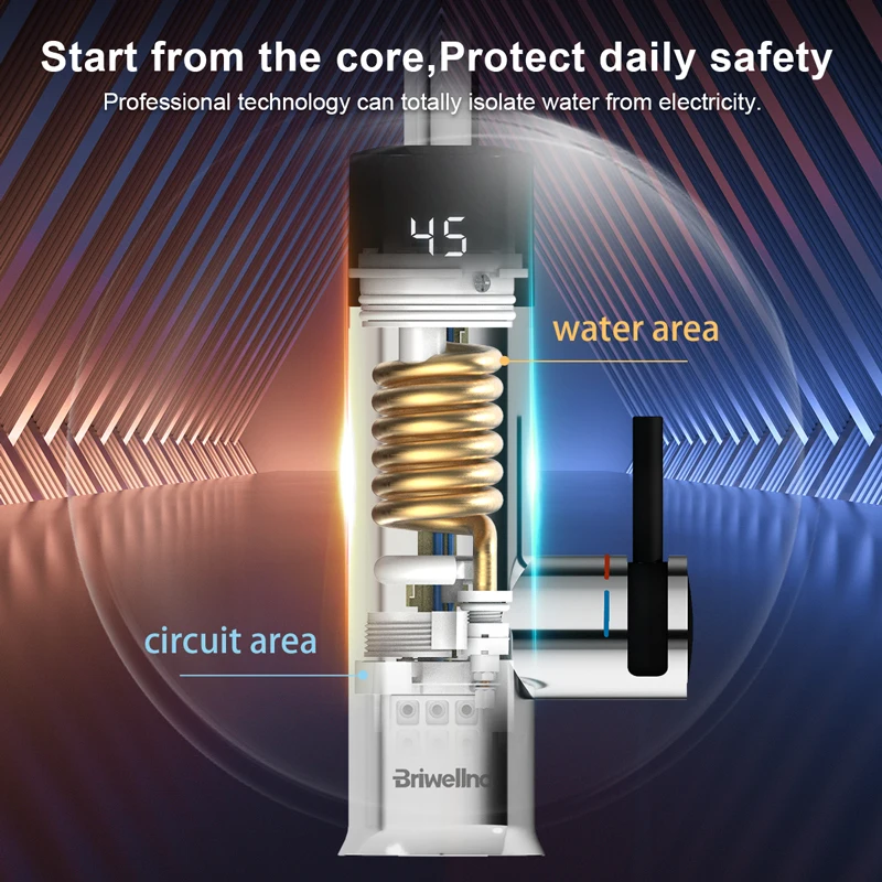 Briwellna صنبور الماء الساخن الفوري 220 فولت صنبور...