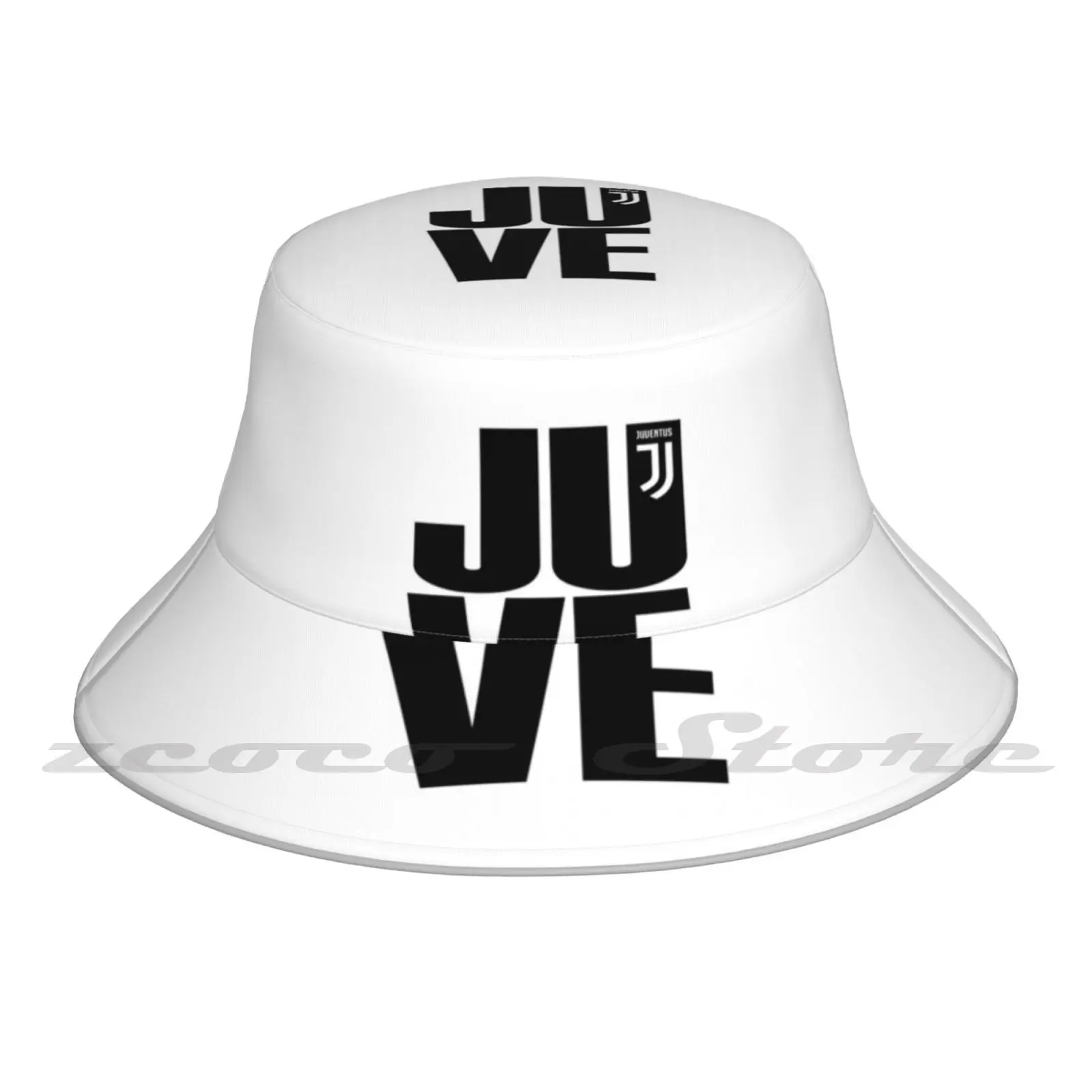 

Letters With Club Logo Embedded Bucket Hat Fashion Soft Personalized Pattern Gift Cap Letters Logo Black White Torino Turin