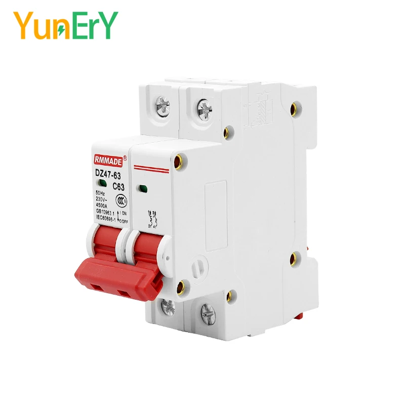 DIN  DZ47-63 ̴ ȸ ܱ  ġ, AC 230V-400V 1P 2P 3P 4P MCB 6A 10A 16A 20A 25A 32A 40A 50A 63A 80A 100A 125A