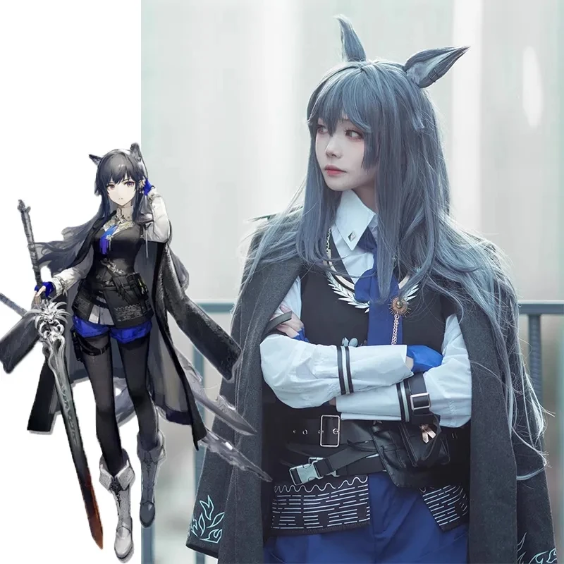 

Костюм для косплея из аниме «Рыцари», Техасская омертоза, полный комплект одежды для женщин и мужчин, одежда для ролевых игр на Хэллоуин, обувь с париком