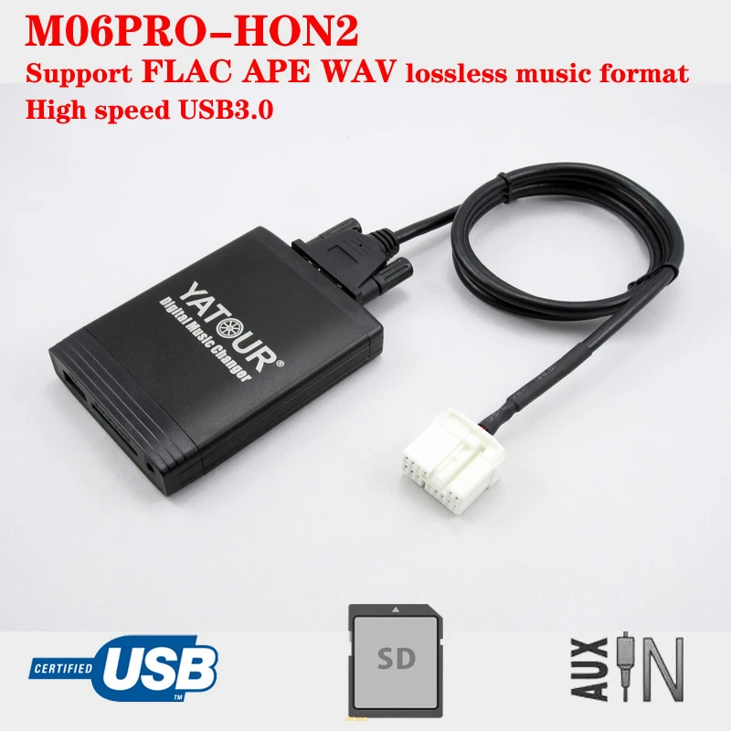 M06(M06PRO FLAC APE WAV music format) USB SD AUX car interfaces For Acura Honda Accord Civic CRV Odyssey