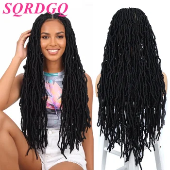 Dreadlocks Parrucche Intrecciate Locs Sintetici Parrucca Piena Del Merletto Trecce Femminili Parrucche Piene Del Merletto Donne Scatola Africana Trecce Parrucche Dei Capelli Per La Donna