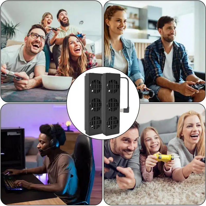 

Cooling Fan For NS Switch Console Docking Station Radiator Cooler Portable Cooling Dock With 3 Cooling Fans For Handheld Console