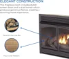 Dual Fuel Ventless Gas Fireplace Insert, Remote Control,Use with Natural Gas or Liquid Propane, 32000 BTU,Black 2