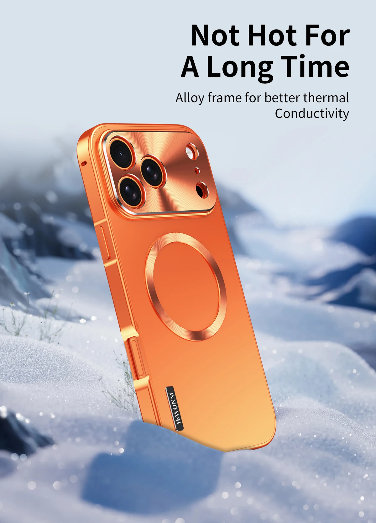 All Aluminum Frame Magnetic Suction PC Frosted Backplate Phone Case, For IPhone 17 Promax 17 Pro Shock-Absorbing Ultra-Thin Case