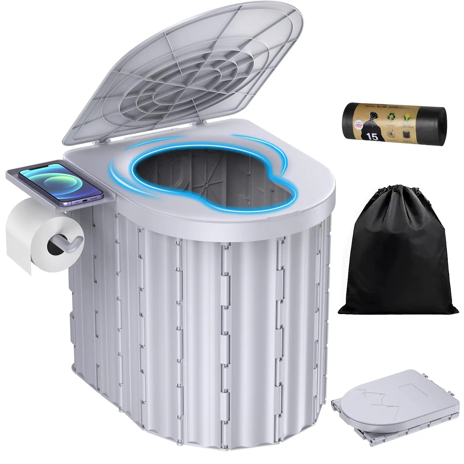 مرحاض للتخييم، مرحاض محمول قابل للطي، مرحاض مدمج ل...