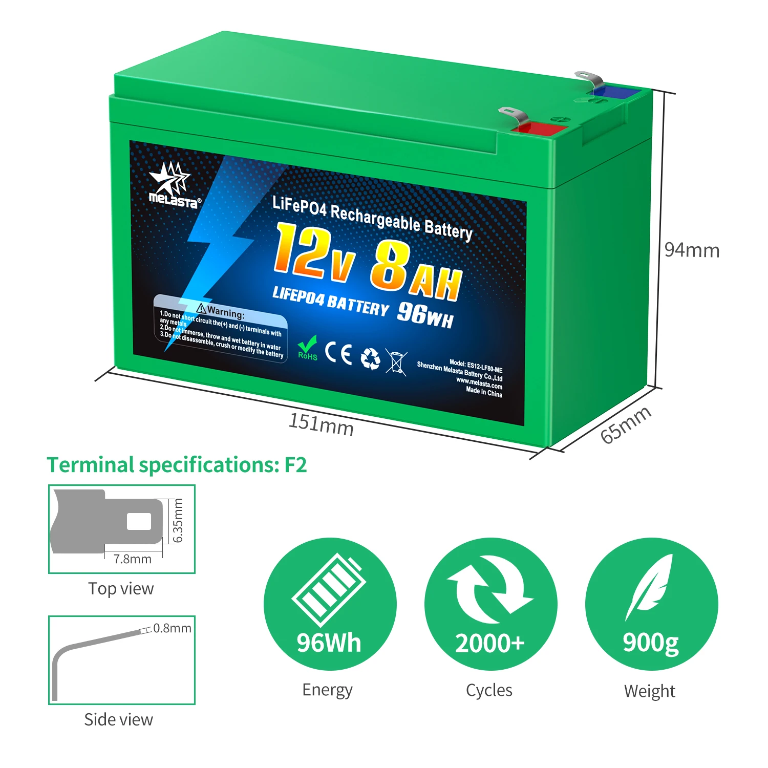 NASTIMA-Batterie aste veFePO4 avec BMS, batterie lithium-fer Phxing ate,  lanterne lumineuse d'urgence, enfants, voiture, 6V, 6Ah - AliExpress