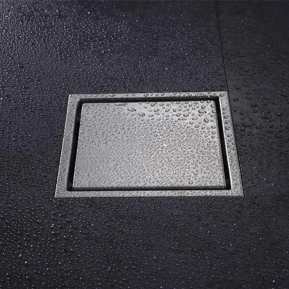 

Tile Insert Square Stainless Steel Floor Drain Waste Grates Bathroom Invisible Shower Drain 110 x 110MM Or 150 x 150MM