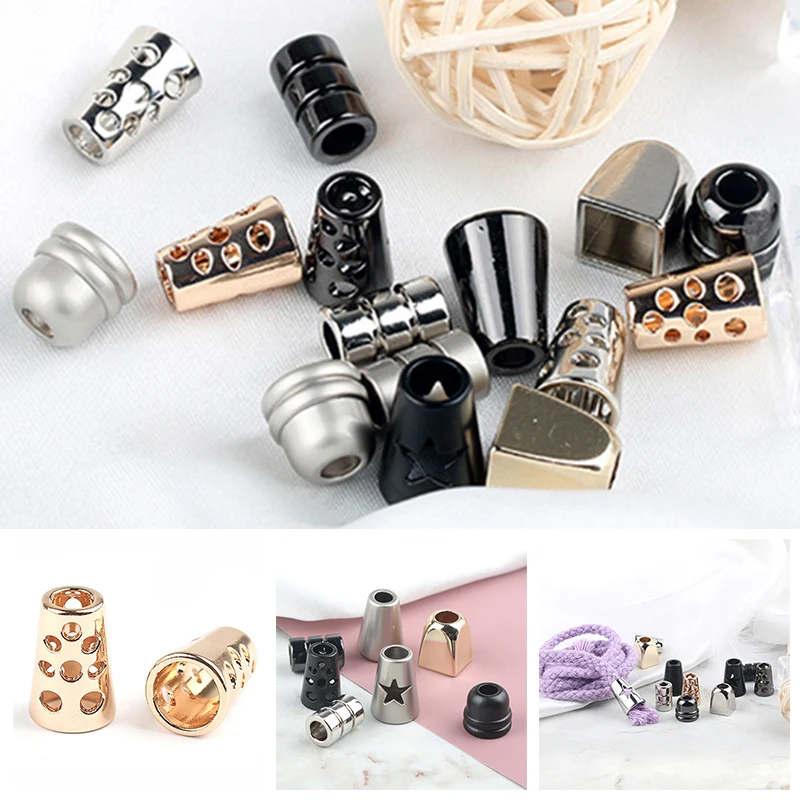 10PCCordEndClipsClothingRopeEndsLidLockBuckleStopperAlloy