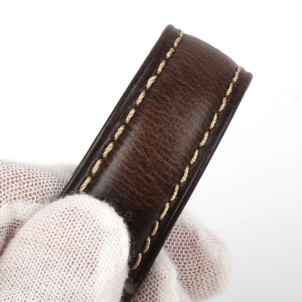 Crazy Horse Genuine Leather Watch Strap 18mm 20mm 22mm 24mm Hand-stitched Watchband for PAM Vintage Strap Accessories