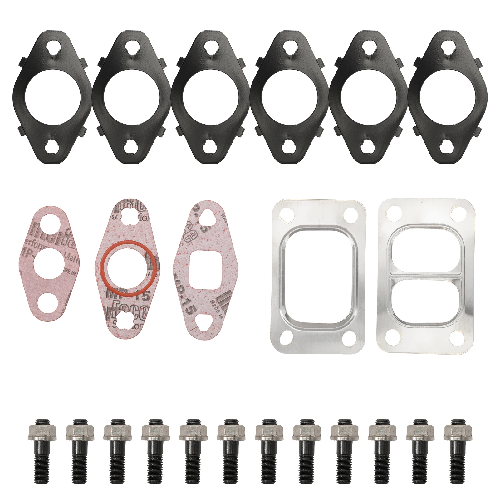 Exhaust Manifold Gaskets Stud Nut Kit for Cummins 5.9L,6.7L 24V 1998- 1045986 1045985 1045987