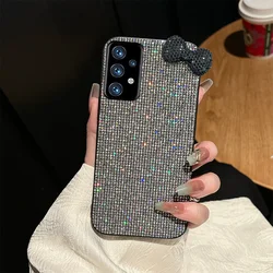 Luxury Shiny 3D Diamond Bowknot Phone Case - Lovely Soft Back Cover - Galaxy A27 (Back)