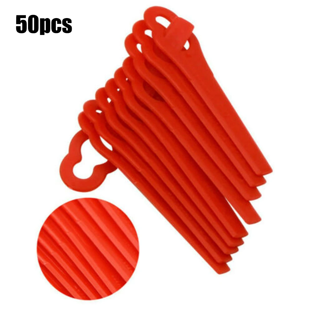 50Pcs Grass Trimmer Blades For KULLER  OZITO Grass Trimmer POWER 12*7mm Garden Strimmer Trimmer Lawnmower Precise Cutting Parts grass strimmer with blades
