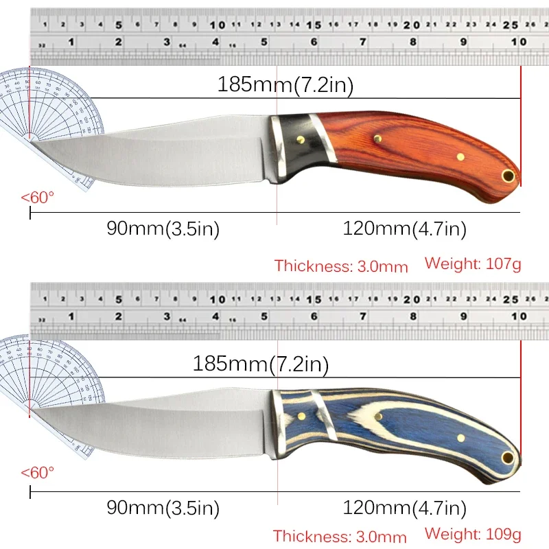 Boning Meat Cleaver Stainless Steel Knife Kitchen Mongolian Hand Meat Fruit Knife Roasted Whole Lamb Steak with Cover