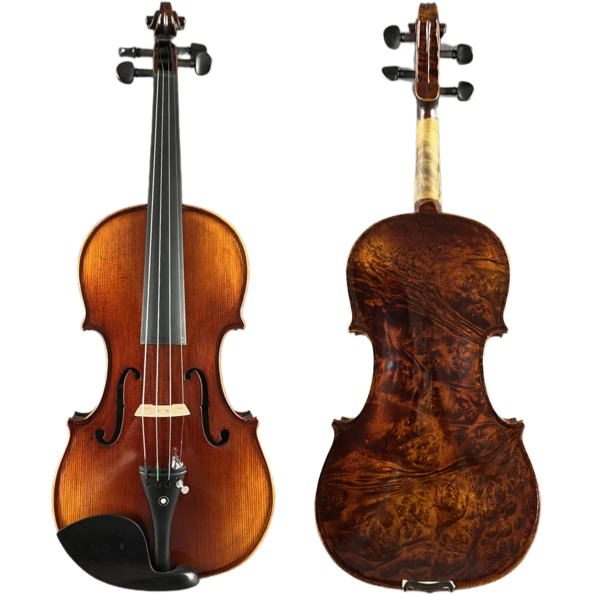 4/4 Italian handmade bird eye maple violin, longan maple wood professional performance