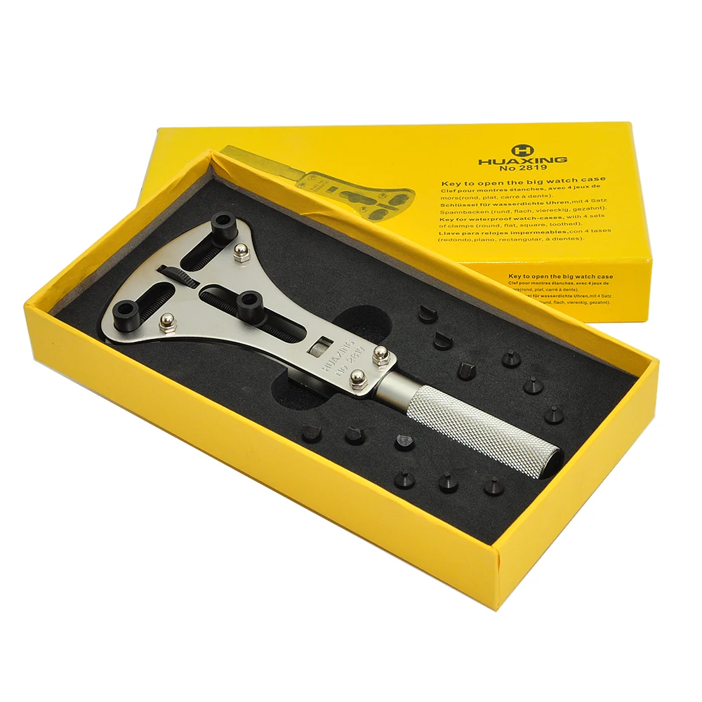 

HX Waterproof Watch Back Opener Tool 55mm 2.2Inch Watch Case Cover Removal Wrench Assort Size 3 Prongs 2819-6