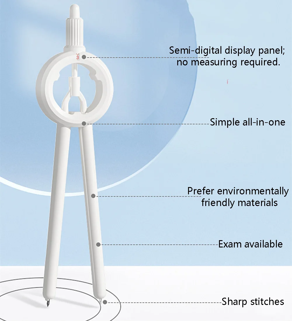 나침반 세트 재사용 가능한 연필 수학 기하학 그리기 원 학습 학교 학생 홈스쿨 제도 도구