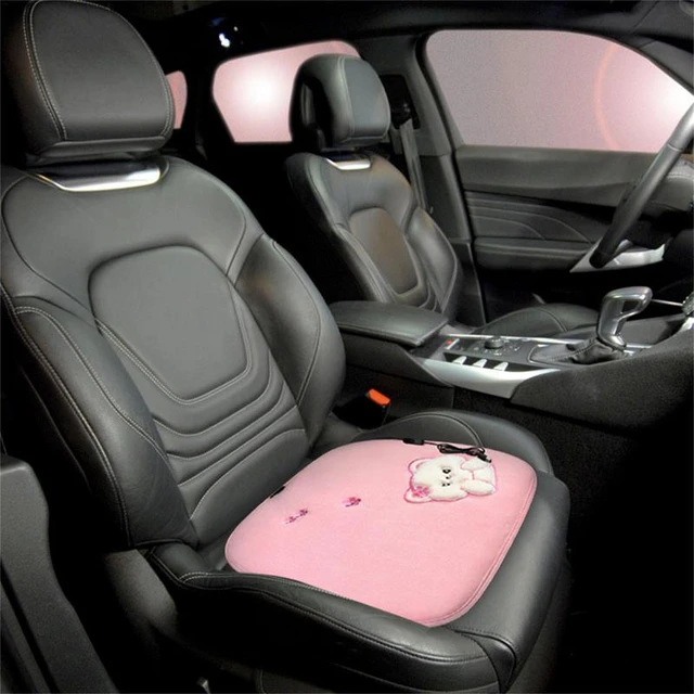 Housse de coussin chauffante pour siège de voiture en peluche