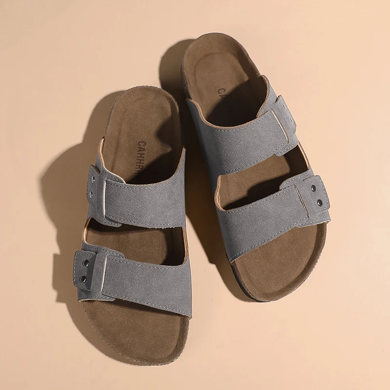 Retro Cork Clogs For Men Breathable Summer Casual Sandals_voghion.com