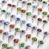 100pcs/Lot Factory Wholesale Hot Mix Colors Devil Eye Finger Ring Party Hot Gothic Oval Blue Red Green Eye Ball Jewelry 4