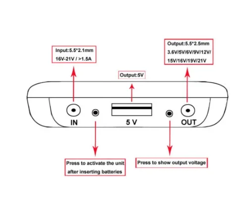 5V 6V 9V 12V power bank 18650 battery charging mobile power charger box DIY adapter supply