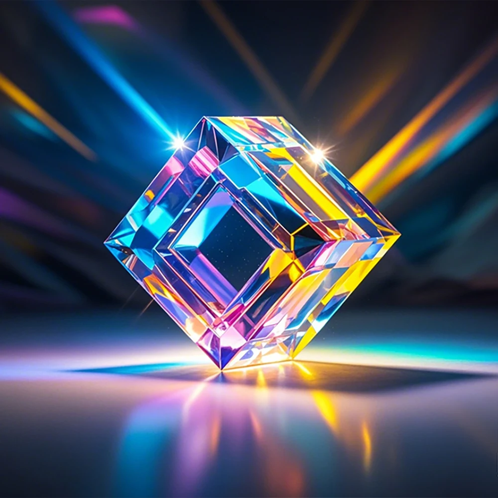 Optical Glass X-cube Dichroic Cube Design Cube Magic Prism RGB Combiner Splitter Suncatcher For Photography