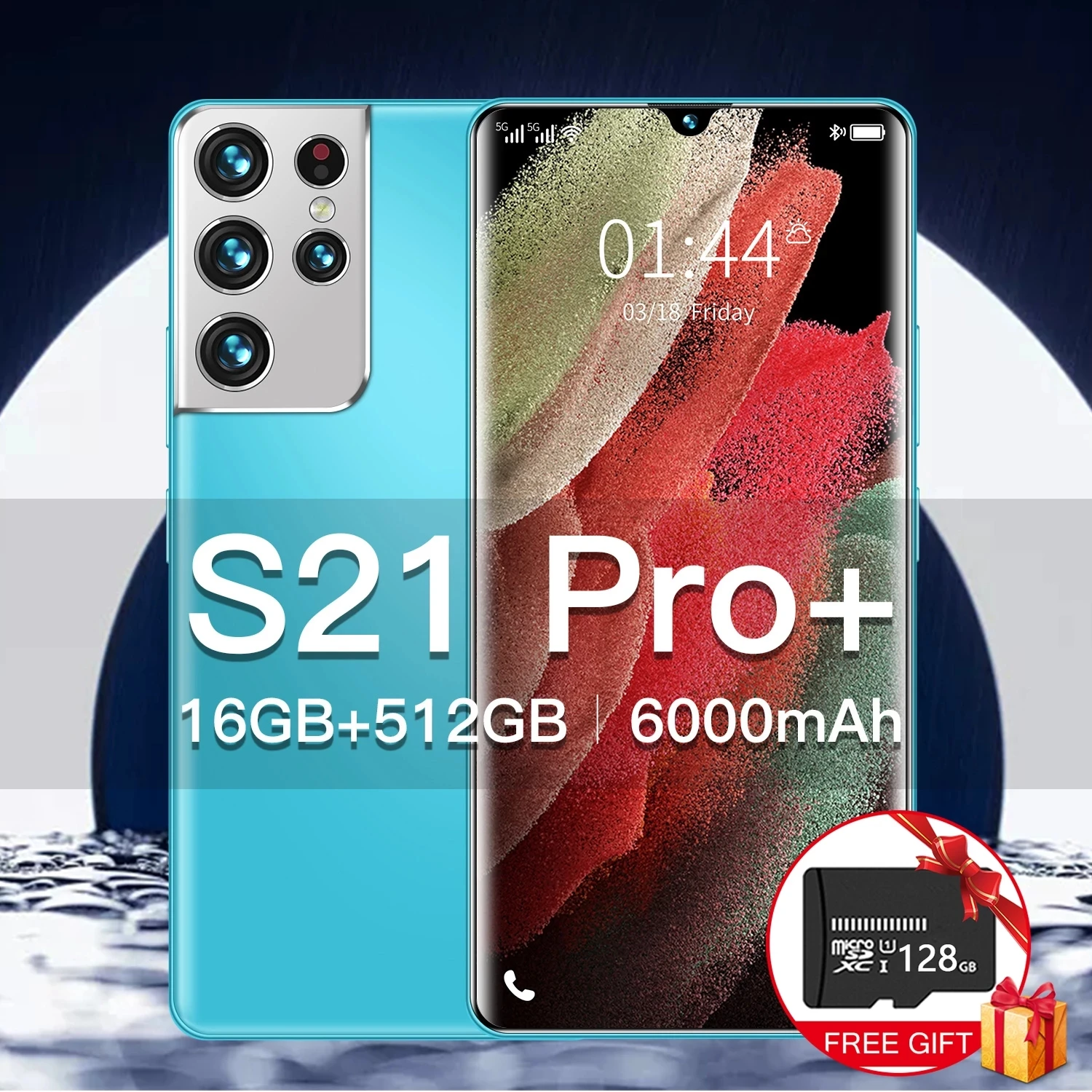 S21 Pro+ Smartphone 6.7 Inch Global Version 5G Mobliephone 16+512GB 6000mAh 10 Core Android 11 32+64MP Unlocked Celular | Мобильные