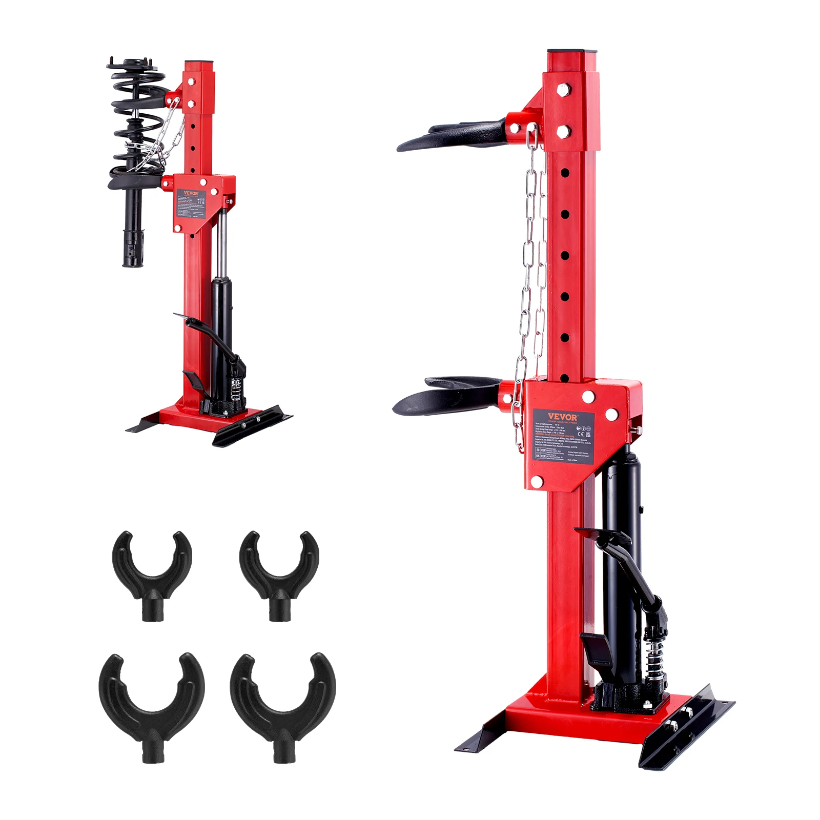 2 Ammortizzatori Idraulici In Alluminio 76mm Per Auto RC SCY 1/16 (16101/16102/16103/16201) - Rosso