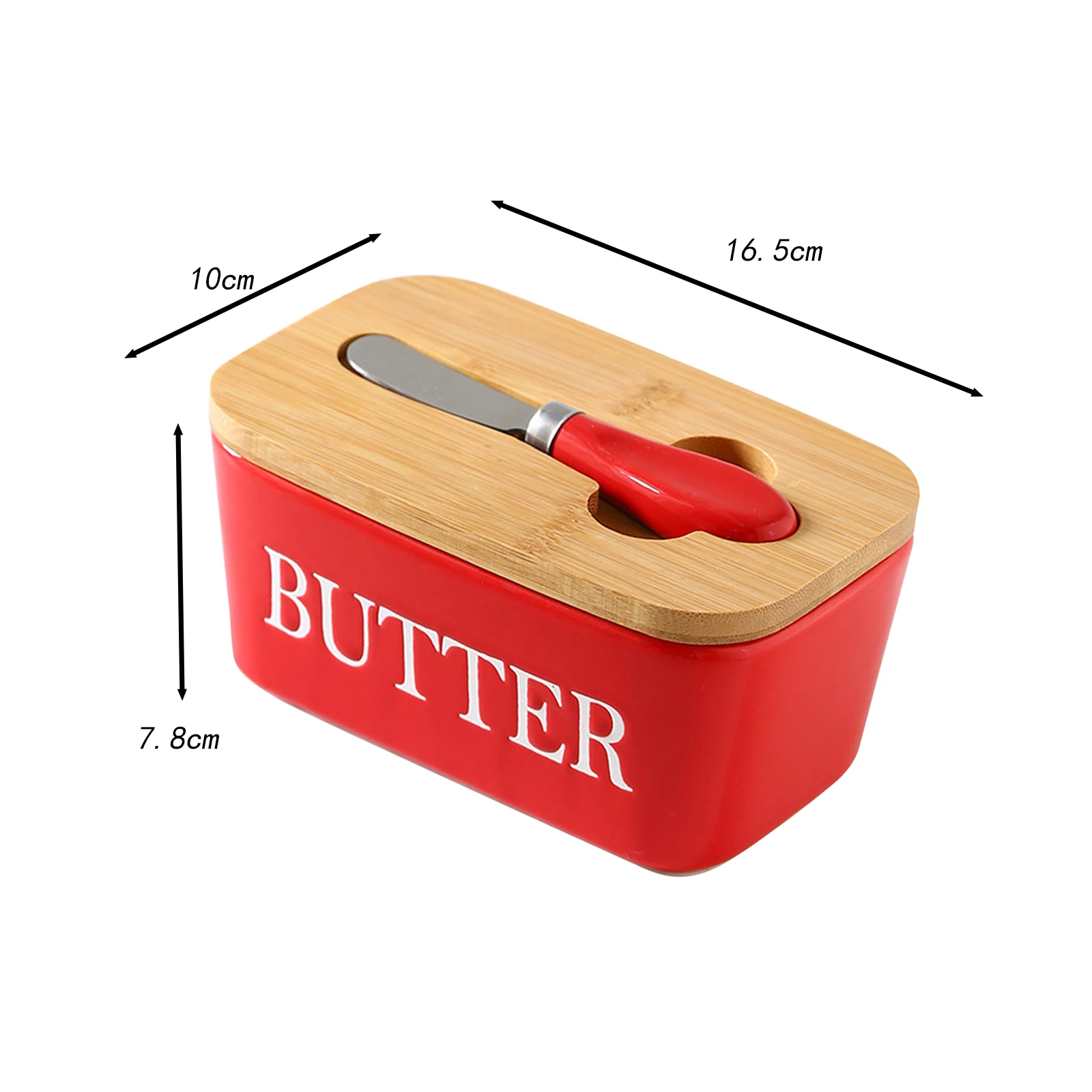 Ceramic Butter Container Box Restaurant Seal Storage Boxes Cheese Box with Knife Multiuse Preservation Butter Dish Tableware butter storage box