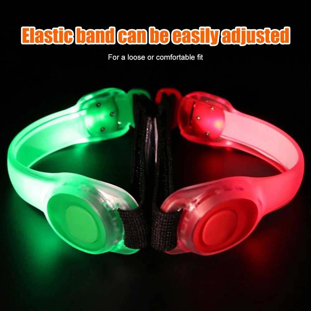 LED Light Up Armband Adjustable Wearable Running Arm Belt Glow The Dark Running Walking Cycling Concert Roller Skates Light reflective arm bands