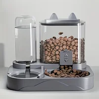 2-in-1 Large Capacity Cat Automatic Feeder, Water Dry Wet Separation Design No Battery Required - For Cats Small Dogs 2