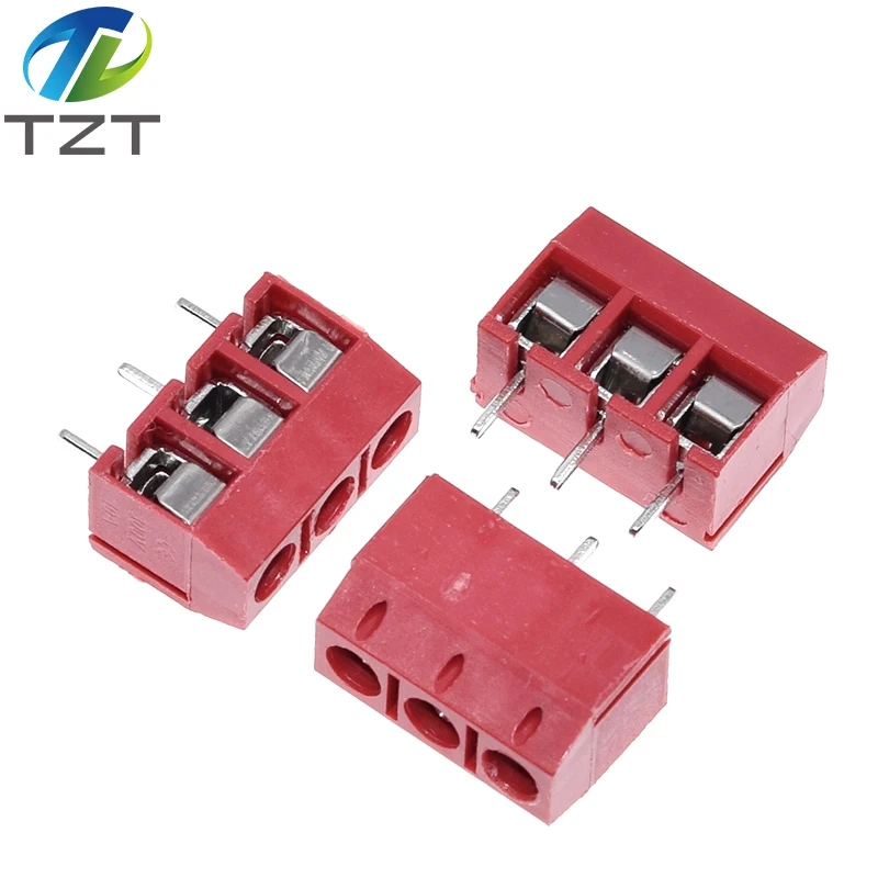 10pcs KF301-3P 301-3P 3P 3 Pin Plug-in Screw Terminal Block Connector 5.08mm Pit